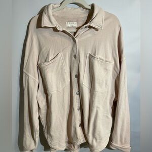 Z Supply Light Pink Button-Up Shacket XL